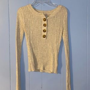 button down tight fit sweater